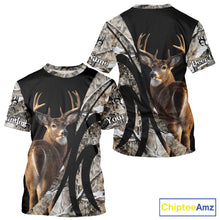 Load image into Gallery viewer, Personalized Whitetail Deer Hunting 3D All Over Printed Hoodie Winter Camo Long Sleeve for Men, Women NBT296