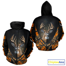 Load image into Gallery viewer, Deer Hunting Shirt Orange Camo 3D Custom Name, Season Deer Hunting, Hunting Gifts for Men NBT251