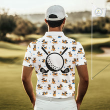 Load image into Gallery viewer, Mens Golf Polo Shirt Custom Funny German Shepherd Dog Team Mens Golf Top, Dog Lover Gift NBT541