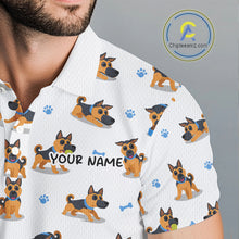 Load image into Gallery viewer, Mens Golf Polo Shirt Custom Funny German Shepherd Dog Team Mens Golf Top, Dog Lover Gift NBT541