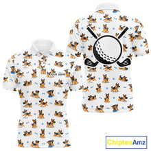 Load image into Gallery viewer, Mens Golf Polo Shirt Custom Funny German Shepherd Dog Team Mens Golf Top, Dog Lover Gift NBT541