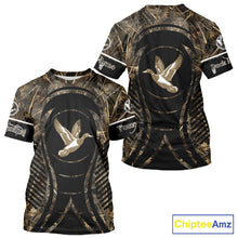 Load image into Gallery viewer, Duck Hunting Camouflage 3D Printed Custom Name Shirts for Hunter, Duck Hunting Gifts NBT179