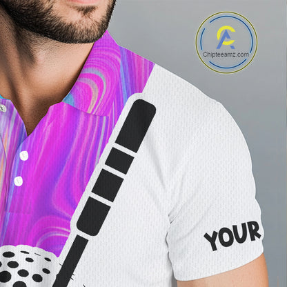 Hologram Golf Pattern Mens Polo Golf Shirts Custom Golf Team Shirts Golfer Outfit, Golf Gifts NBT699