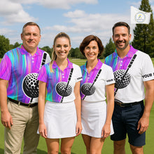 Load image into Gallery viewer, Hologram Golf Pattern Mens Polo Golf Shirts Custom Golf Team Shirts Golfer Outfit, Golf Gifts NBT699
