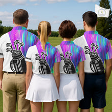 Load image into Gallery viewer, Hologram Golf Pattern Mens Polo Golf Shirts Custom Golf Team Shirts Golfer Outfit, Golf Gifts NBT699