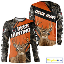 Load image into Gallery viewer, Custom Orange Camo 3D Animal Deer Hunting Shirt Best Hunting Clothes For Deer Season NBT261