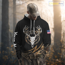 Load image into Gallery viewer, Deer Hunting Camo with US Flag 3D Printed Shirts for Men, Best Gift Ideas for Hunters NBT186