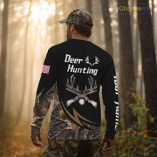 Load image into Gallery viewer, Deer Hunting Camo with US Flag 3D Printed Shirts for Men, Best Gift Ideas for Hunters NBT186