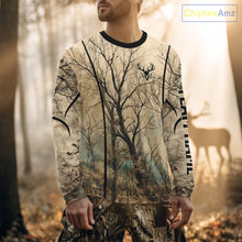 Load image into Gallery viewer, Deadwood Hunter Custom Name Long Sleeve, Hoodie Shirt For Deer hunters NBT02