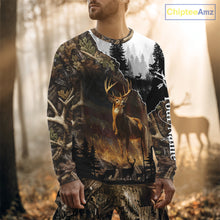 Load image into Gallery viewer, Whitetail Deer Hunting US Flag Camouflage Custom 3D Shirts, Personalized Deer Hunting Shirt NBT196