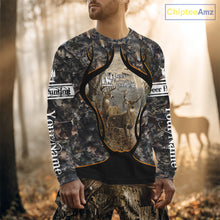 Load image into Gallery viewer, Whitetail Deer Custom Name 3D Printed Long Sleeve Hoodies, Deer Hunting Shirt, Hunting Season NBT304