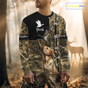 Duck Hunting Labrador Retriever 3D All Over Printed Camouflage Shirts, Duck Hunting Clothes NBT106