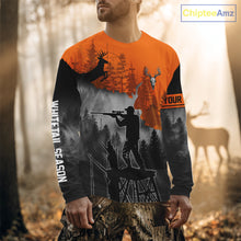 Load image into Gallery viewer, Beautiful Deer Hunting Burnt Orange Hoodie, Longsleeve Shirt, Perfect Hunting Gifts NBT09