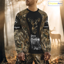 Load image into Gallery viewer, Brown Camo Deer Hunting 3D Prints Custom Name Shirts, Deer Hunting Clothes, Hunting Gifts NBT111
