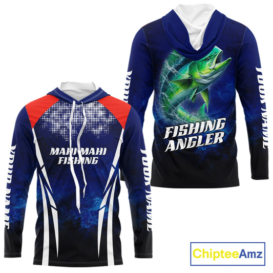 Personalized Mahi Mahi Fishing Hood UV Protection Saltwater Fishing Shirts NBT373