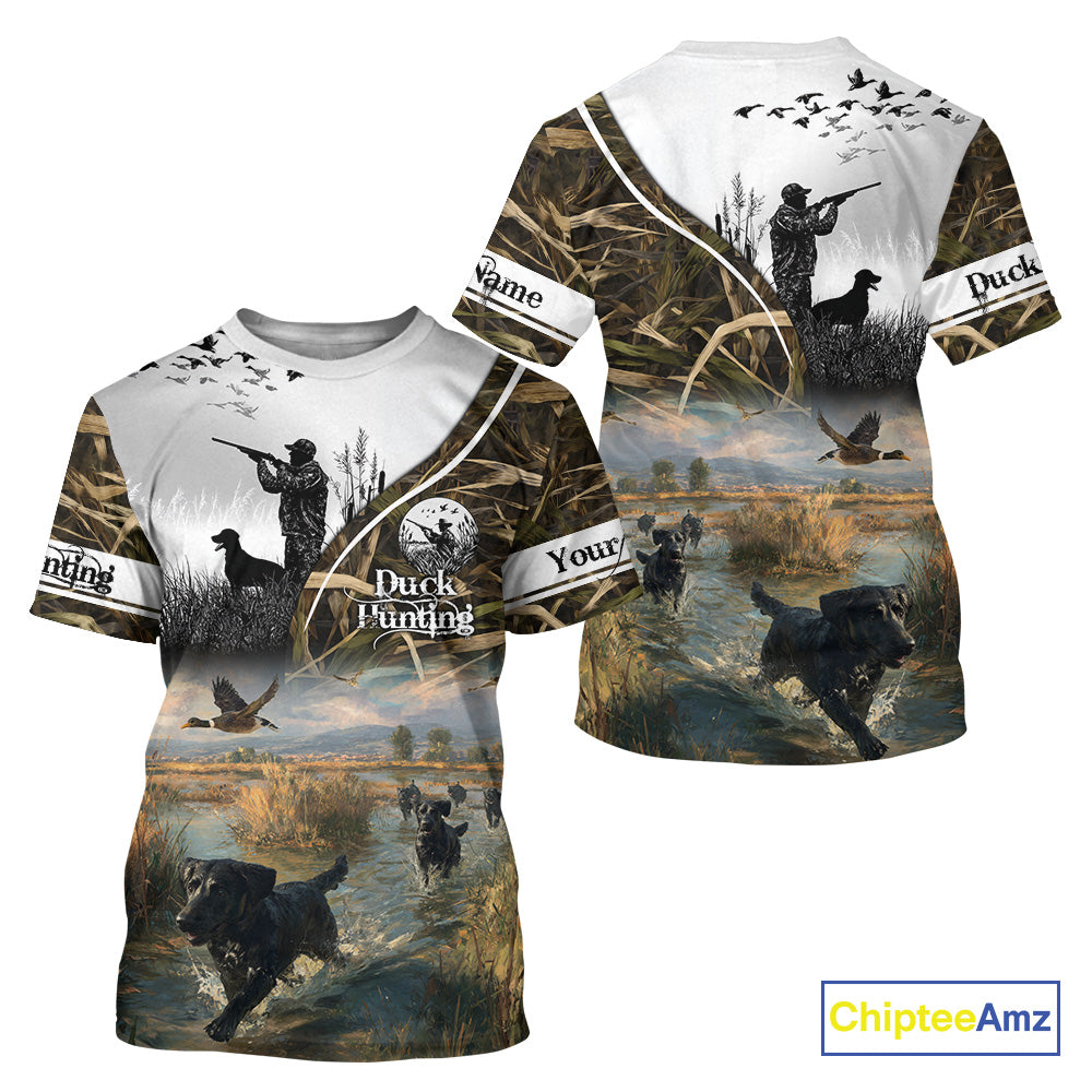 Custom Mallard Duck Hunting Camouflage 3D All Over Printing Shirts, Personalized Hunting Gifts NBT122