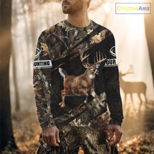 Load image into Gallery viewer, Personalized Whitetail Deer Hunting Fall Season Camo Printing Shirts Deer Hunting Gift Hoodie NBT323