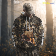 Load image into Gallery viewer, Whitetail Deer Custom Name 3D All Over Printed Shirts, Deer Hunting Clothes, Hunting Season NBT334