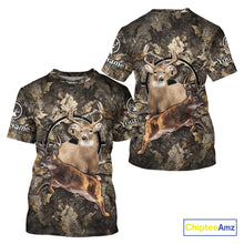 Load image into Gallery viewer, Whitetail Deer Custom Name 3D All Over Printed Shirts, Deer Hunting Clothes, Hunting Season NBT334