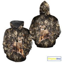 Load image into Gallery viewer, Whitetail Deer Custom Name 3D All Over Printed Shirts, Deer Hunting Clothes, Hunting Season NBT334
