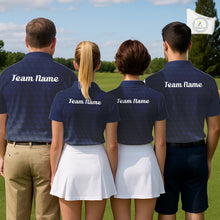 Load image into Gallery viewer, Funny Golf Balls Pattern Mens Golf Polo Shirts Custom Name Golf Apparel For Men | Blue NBT740