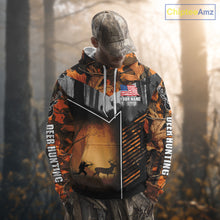Load image into Gallery viewer, Orange Camo Deer Bow Hunting Custom Name Shirts - Best Hunting Apparel, Hunting Gifts for Men NBT42
