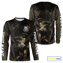 Load image into Gallery viewer, Boar Hunting Custom Name Brown Camouflage Hunting Clothes, Boar Hunting Outfit, Hunting Gifts NBT169