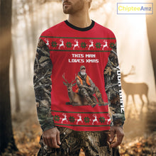 Load image into Gallery viewer, The Season Gifts For Deer Hunting Lovers Hunters Personalized Photo Ugly Hunting Christmas Shirt NBT300