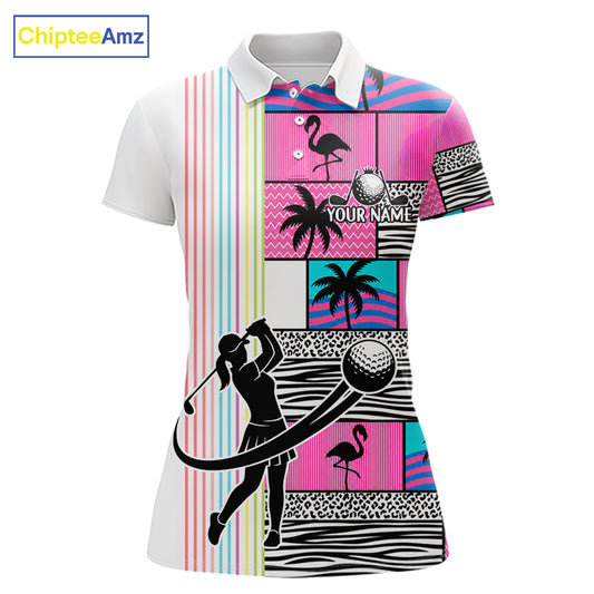 Custom Funny Golfer Animal Print Pattern Golf Polo Shirts, Golf Shirt For Women, Golf Gifts NBT702