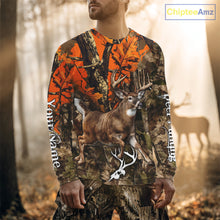 Load image into Gallery viewer, Personalized Whitetail Deer Hunting Camo Full Printing Shirts Deer Hunting Gift for Hunters NBT272