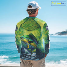 Load image into Gallery viewer, Custom Mahi Mahi Fishing Shirts For Team, Custom Saltwater Fishing Shirts|Green NBT468