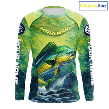 Load image into Gallery viewer, Custom Mahi Mahi Fishing Shirts For Team, Custom Saltwater Fishing Shirts|Green NBT468
