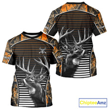 Load image into Gallery viewer, Custom Whitetail Deer Hunting Orange Camouflage with Buck Head 3D Printed Shirts, Hunting Gifts NBT226