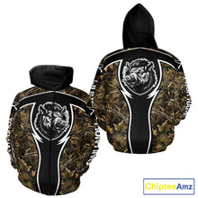 Load image into Gallery viewer, Wild Boar Hunting Full Camouflage 3D Custom Name, Hunting Clothes for Men, Hunting Gifts NBT228