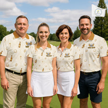 Load image into Gallery viewer, Mens Golf Polos Shirts Custom Born To Golf Forced To Work, Argyle Beer Pattern Golf Team Shirt NBT753