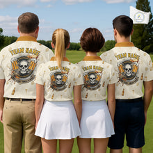 Load image into Gallery viewer, Mens Golf Polos Shirts Custom Born To Golf Forced To Work, Argyle Beer Pattern Golf Team Shirt NBT753