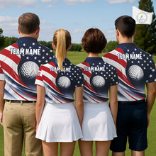 Load image into Gallery viewer, America 250th Anniversary Mens Golf Polo Shirt Custom Name Patriotic USA Golf Shirts, Golf Gift NBT790