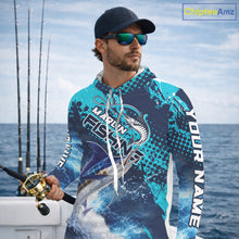Load image into Gallery viewer, Thunder Lightning Marlin Performance Fishing Shirts with Hood, Marlin Offshore Fishing Shirts NBT452