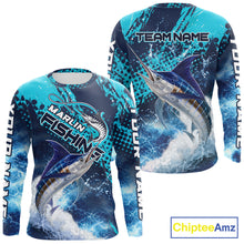 Load image into Gallery viewer, Thunder Lightning Marlin Performance Fishing Shirts, Marlin Offshore Fishing Shirts NBT452