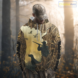 Mallard Duck Hunting Waterfowl Camouflage Shirts, Personalized Duck Hunting Gifts NBT112