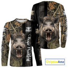 Load image into Gallery viewer, Personalized Wild Hog Hunting Camo Custom Name Best Gifts for Hunters, Boar Hunting Clothes NBT115