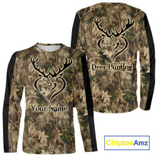 Load image into Gallery viewer, Deer Hunting Camouflage Customize Name 3D All Over Printed Shirts Hunting Outfits for Hunters NBT117