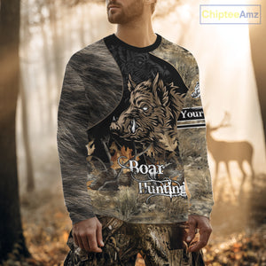 Wild Boar Hunting Camouflage Personalized Shirts for Boar Hunter, Hunting Gifts NBT127