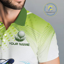 Load image into Gallery viewer, Funny White And Green Alligrator Golf Polo Shirts For Men Custom Team Alligator Golf Outfit, Golfer Gifts NBT508