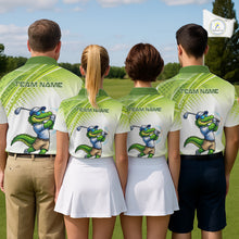 Load image into Gallery viewer, Funny White And Green Alligrator Golf Polo Shirts For Men Custom Team Alligator Golf Outfit, Golfer Gifts NBT508