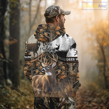 Load image into Gallery viewer, Custom Whitetail Deer Hunting Camouflage Deer Hunter Custom Name Shirt, Hunting Gift NBT291