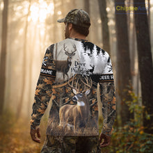 Load image into Gallery viewer, Custom Whitetail Deer Hunting Camouflage Deer Hunter Custom Name Shirt, Hunting Gift NBT291
