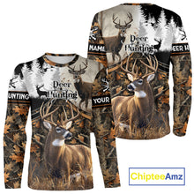 Load image into Gallery viewer, Custom Whitetail Deer Hunting Camouflage Deer Hunter Custom Name Shirt, Hunting Gift NBT291