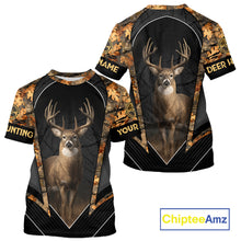 Load image into Gallery viewer, Custom Whitetail Deer Hunting Autumn Dark Camouflage 3D Shirts, Best Gift Ideas for Hunters NBT241