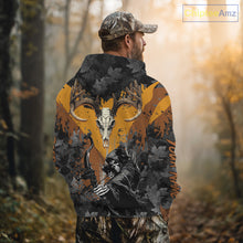 Load image into Gallery viewer, Deer Hunting Grim Reaper Camo Custom Name 3D All Over Print Shirts Personalized Gift NBT302